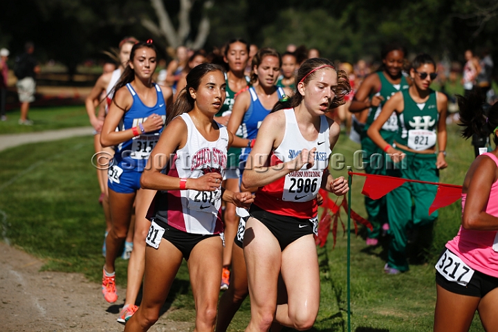 2014StanfordCollWomen-114.JPG - College race at the 2014 Stanford Cross Country Invitational, September 27, Stanford Golf Course, Stanford, California.